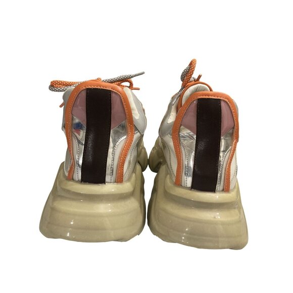 Steve Madden SPRINT-SPR107S1 Women Size 9M White Orange Gray chunky Sneaker shoe - Picture 4 of 8